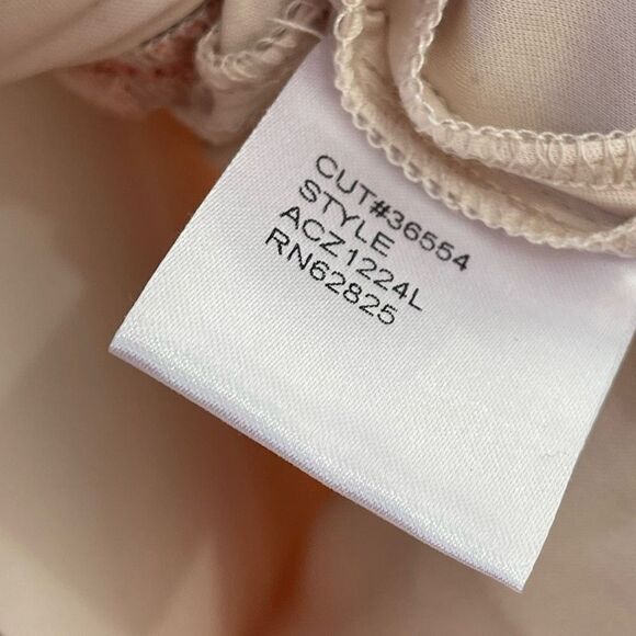 Tadashi Shoji blush Evening Dress Gown Cocktail Wedding Lace Lined Pink Size 12 - Picture 11 of 14